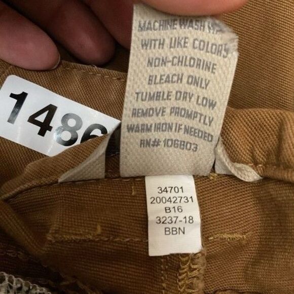 Duluth Trading Co Brown Ultimate Relaxed Fit Cargo Pants Men Size 14X33 Cotton/S - Picture 4 of 10